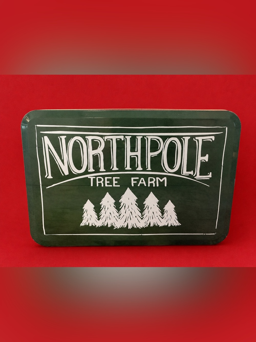 Northpole Tree/Truck Farm Holiday Christmas - Christmas Tin NWT Dark Green 🎄❤️🎄